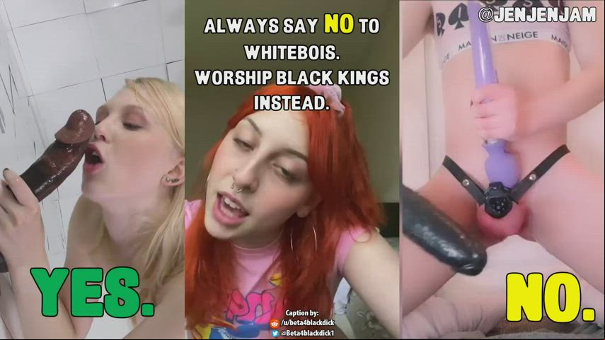 BBC Caption Chastity dick Worship slutty Talk Femdom Humiliation Porn GIF