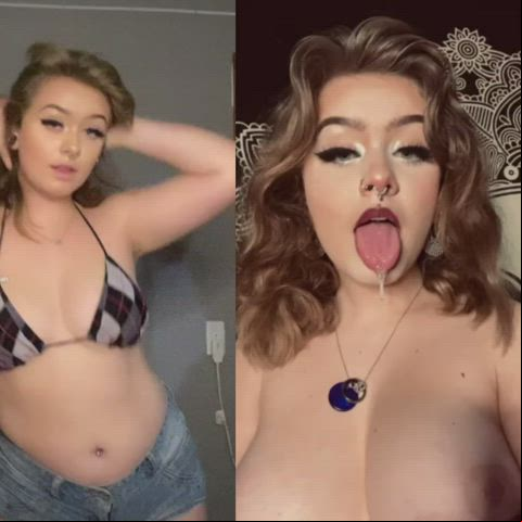 young TikTok melons Porn GIF