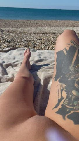 Beach British Fansly LoyalFans MILF Naked OnlyFans snatch Porn GIF